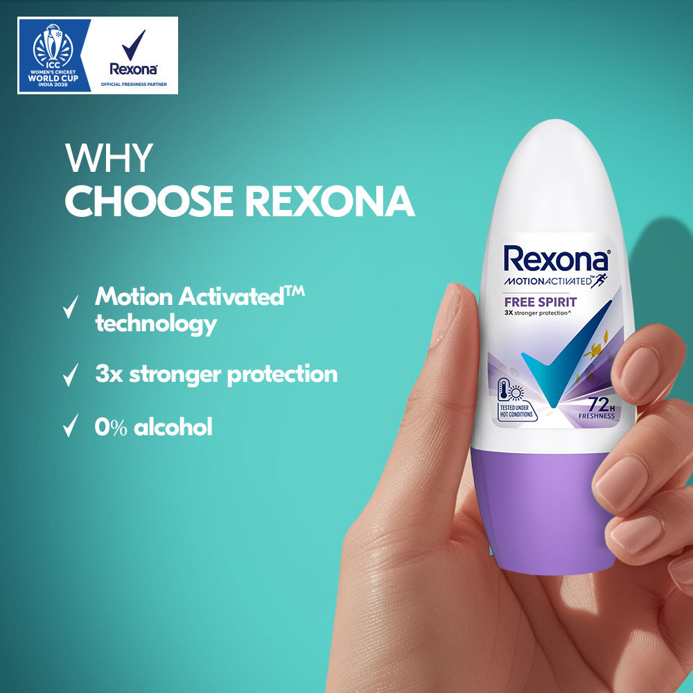 Rexona Free Spirit Roll-On Deodorant For Women, 45ml Buy at Indicrest Image 8