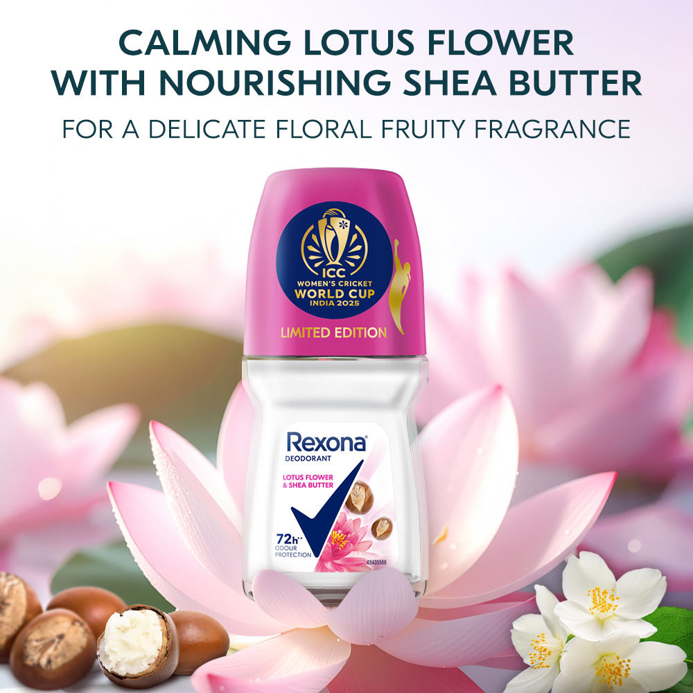 Rexona Antiperspirant Roll-On, Lotus Flower & Shea Butter (Pack of 2), 2 pieces Buy at Indicrest Image 7