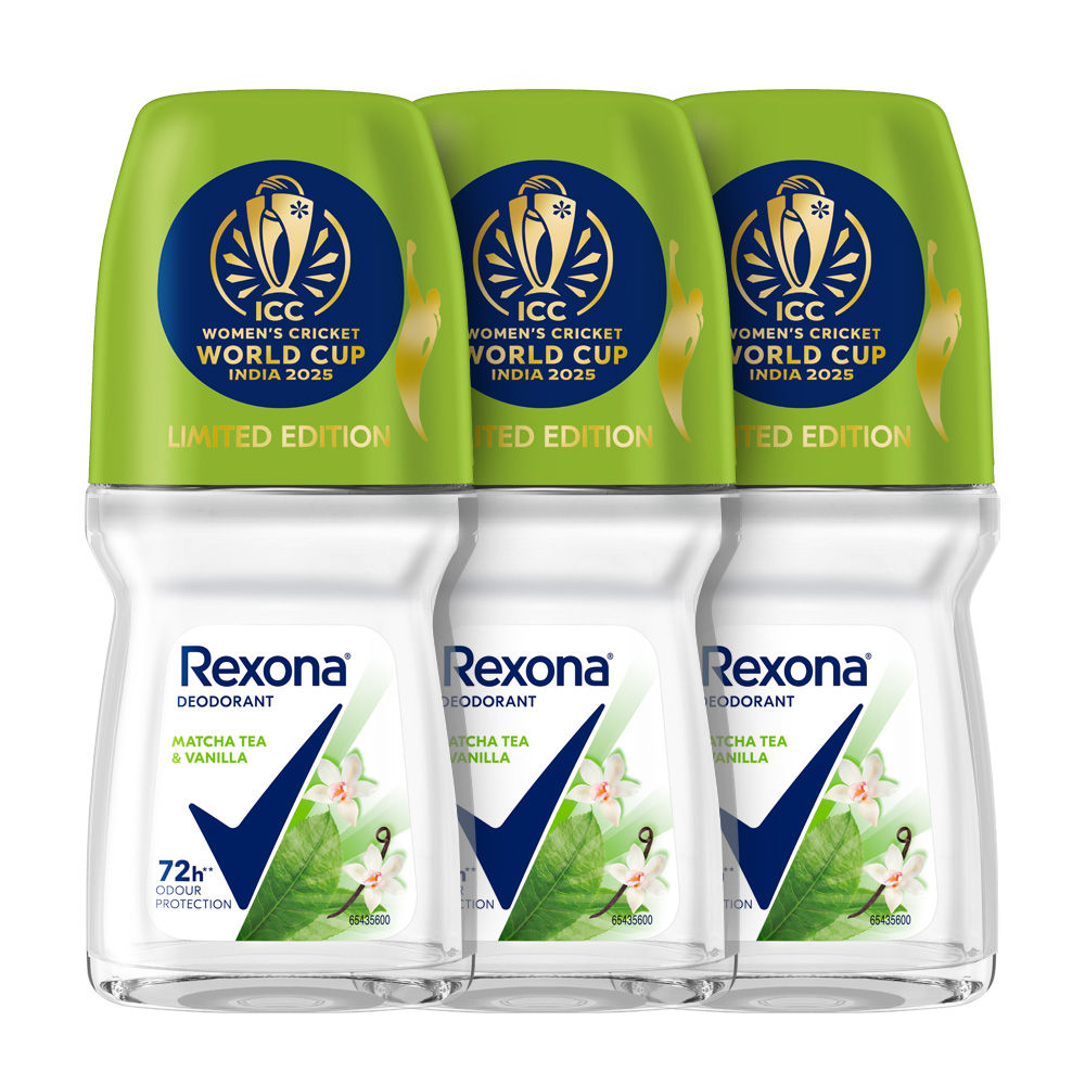 Rexona Antiperspirant Roll-On, Matcha Tea & Vanilla (Pack of 3), 3 pieces Buy at Indicrest