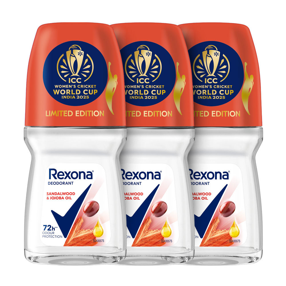 Rexona Antiperspirant Roll-On, Sandalwood & Jojoba Oil (Pack of 3) Buy at Indicrest