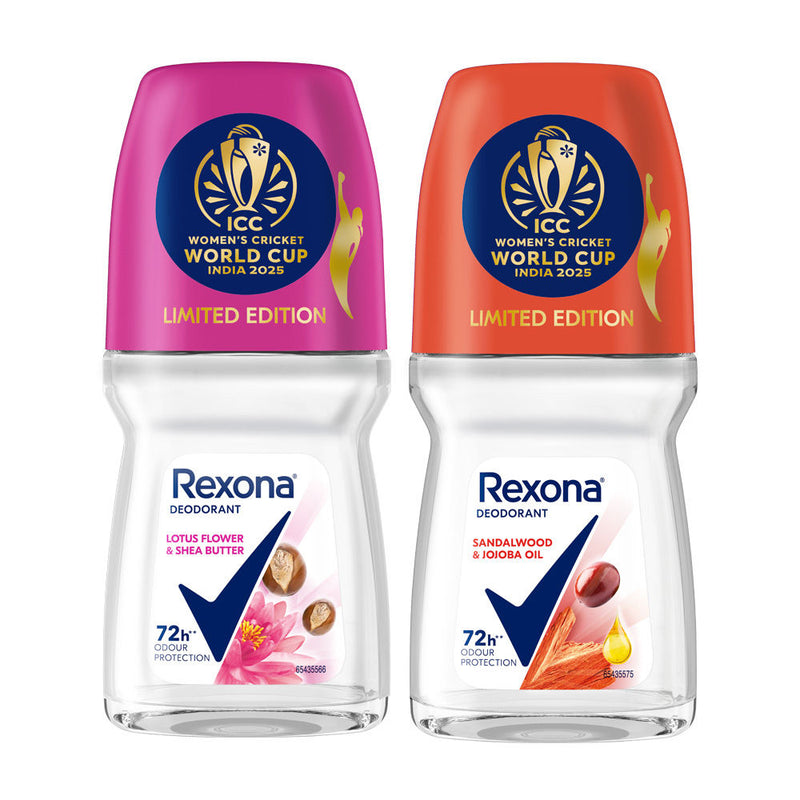 Rexona Lotus Flower & Shea Butter And Sandalwood & Jojoba Oil Antiperspirant Roll-On (Pack of 2) Buy at Indicrest