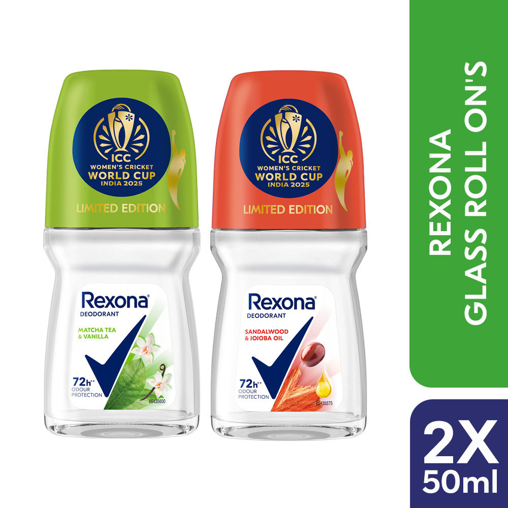 Rexona Matcha Tea & Vanilla And Sandalwood & Jojoba Oil Antiperspirant Roll-On (Pack of 2), 2 pieces Buy at Indicrest Image 2
