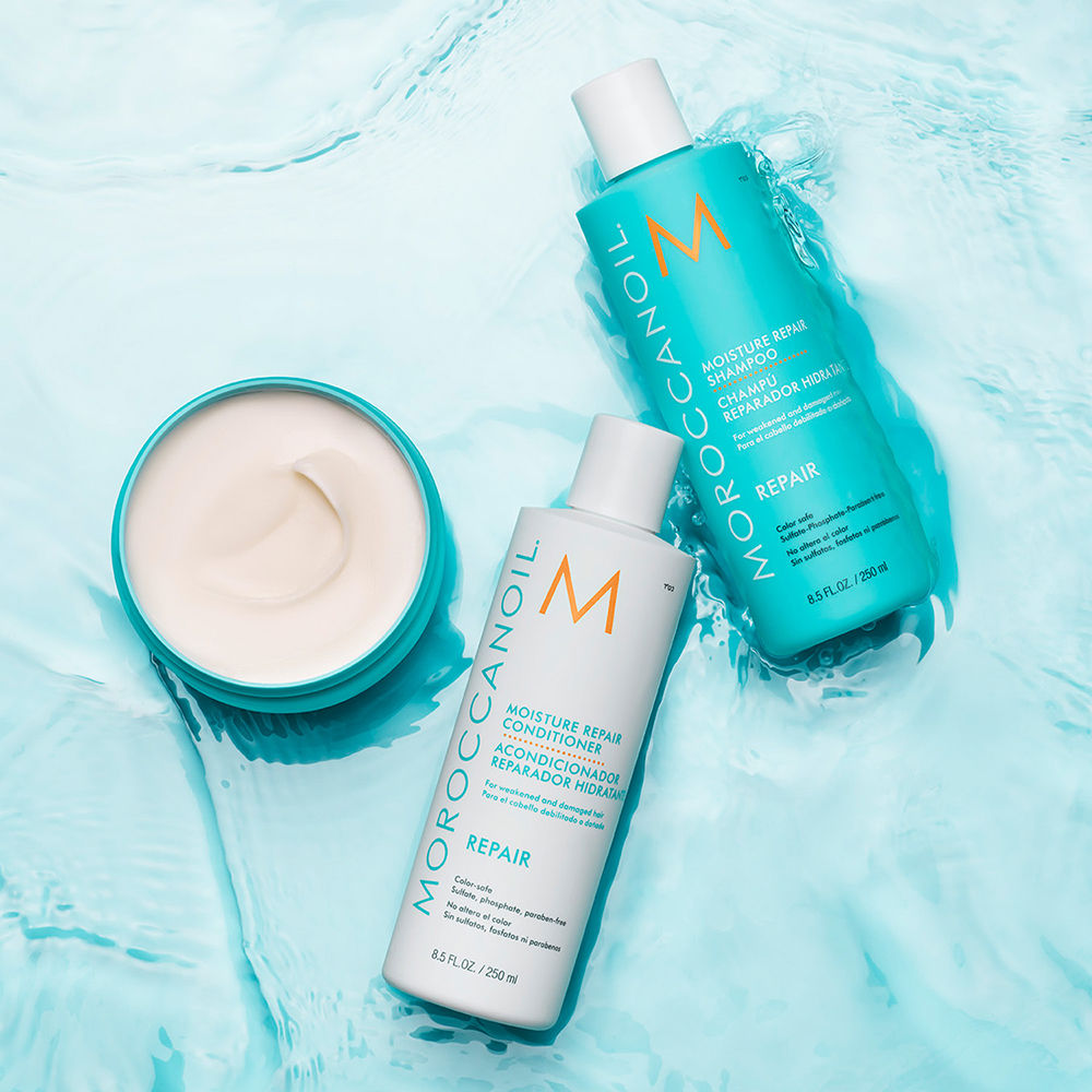 Moroccanoil Moisture Repair Shampoo with Argan Oil, Keratin, Fatty Acids for Revives Damaged Hair, 500ml