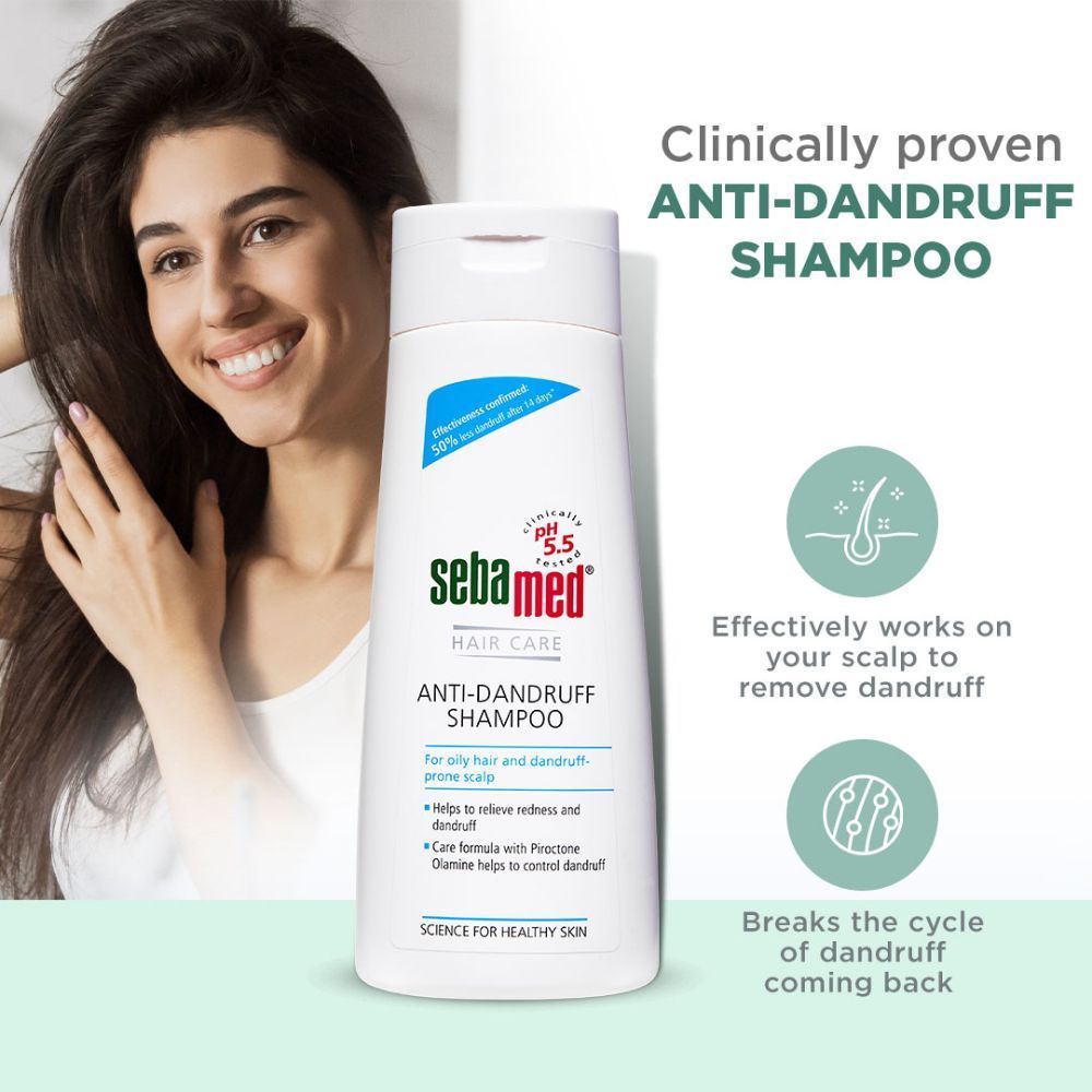 Sebamed Anti-Dandruff Shampoo, PH 5.5. Oily Hair & Dandruff Prone Scalp, 200ml Buy at Indicrest Image 3