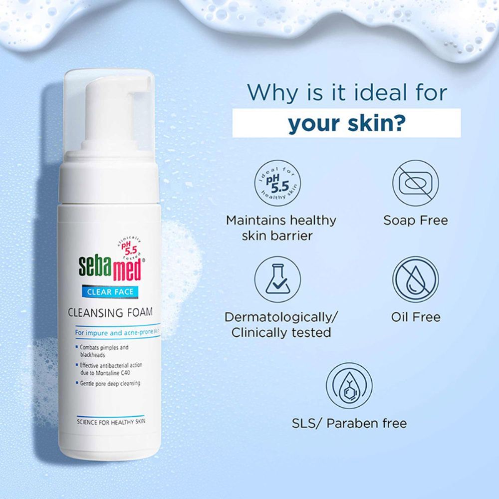 Sebamed Clear Face Cleansing Foam PH 5.5, 50ml Buy at Indicrest Image 6