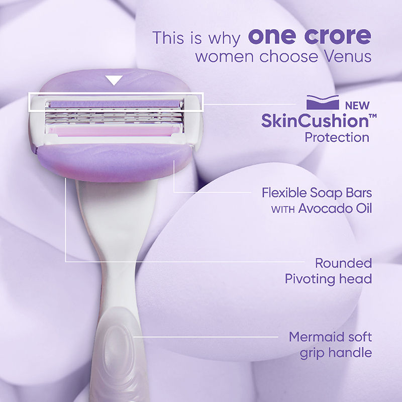 Gillette Venus Comfortglide Hair Removal Razor for Women with Avocado Oils & Freesia Scent 1 Pc Buy at Indicrest Image 3