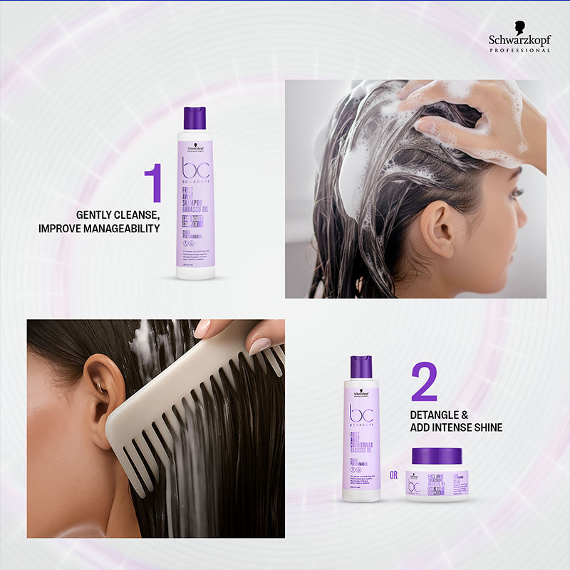 Schwarzkopf Professional Bonacure Frizz Away Shampoo, 250ml Buy at Indicrest Image 11