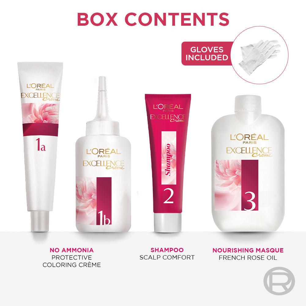 L'Oreal Paris Excellence Creme Hair Color - 4.2 Plum Brown, 100g+72ml Buy at Indicrest Image 4