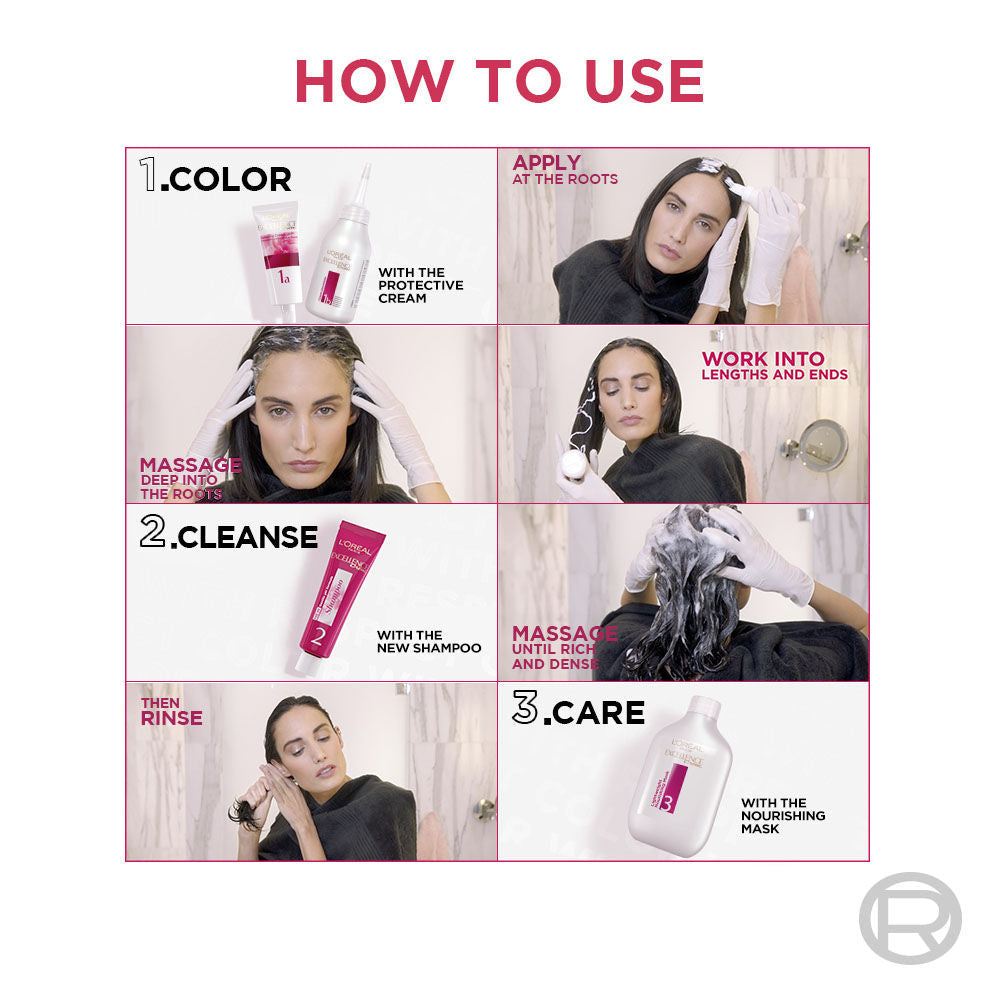 L'Oreal Paris Excellence Creme Hair Color - 4.2 Plum Brown, 100g+72ml Buy at Indicrest Image 5
