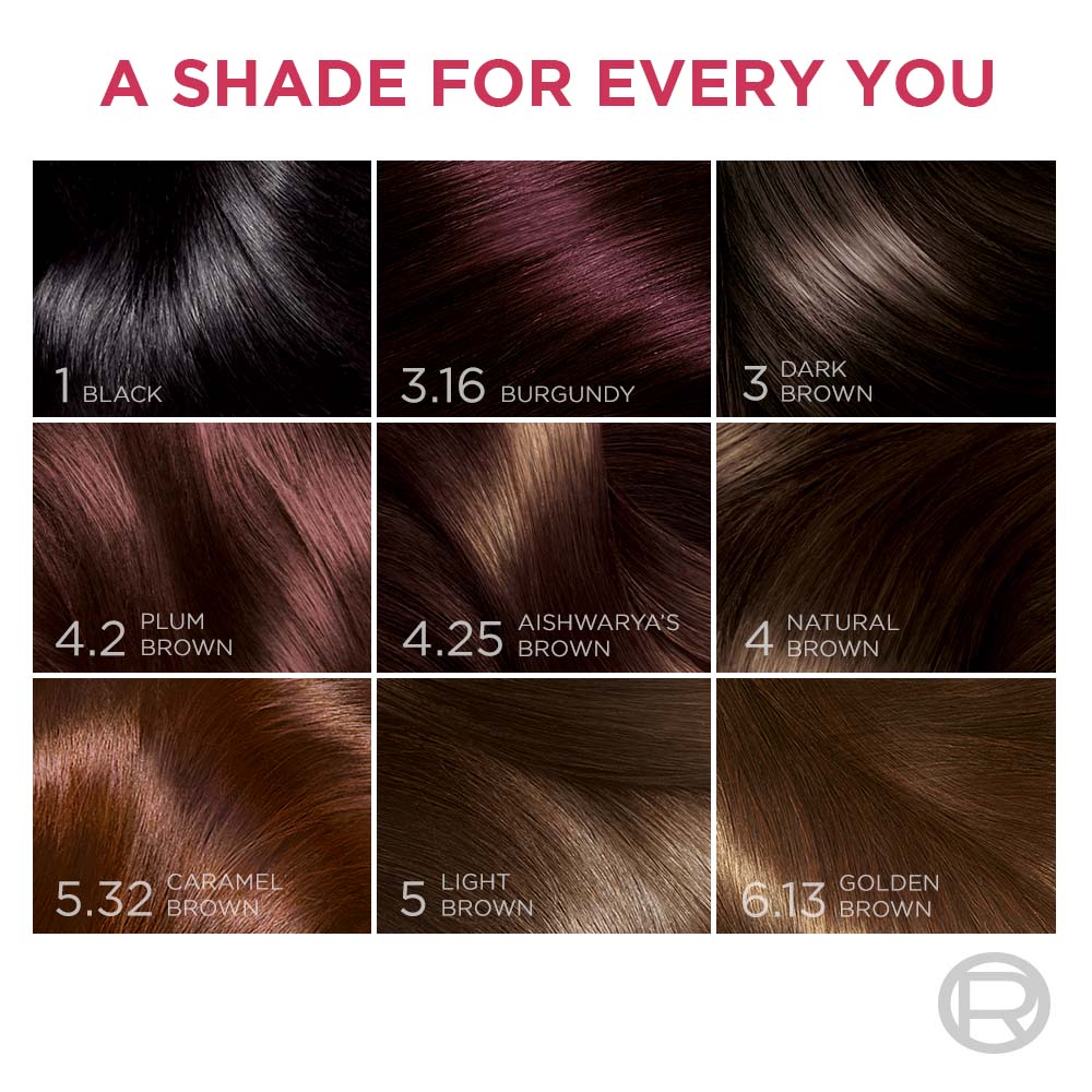 L'Oreal Paris Excellence Creme Hair Color - 4.2 Plum Brown, 100g+72ml Buy at Indicrest Image 6