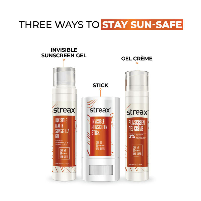 Streax Sunscreen Gel Crème SPF 50 Pa+++, 50G, Hydrating & Brightening, Non-Oily & No White Cast, 50ml Buy at Indicrest Image 8