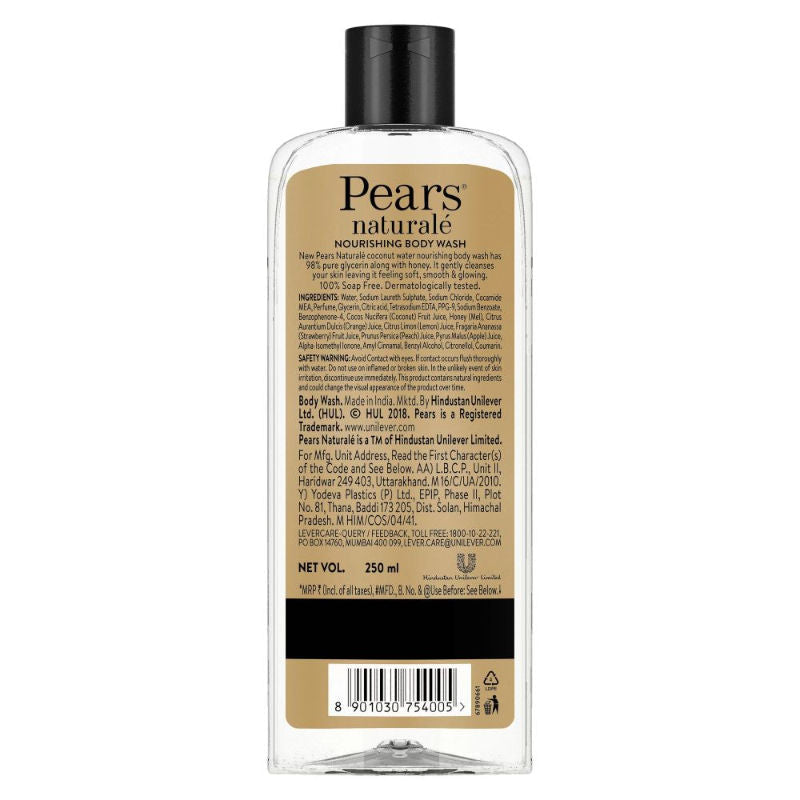 Pears Naturale Nourishing Coconut Water Body Wash Paraben Free Shower Gel, 250ml Buy at Indicrest Image 3