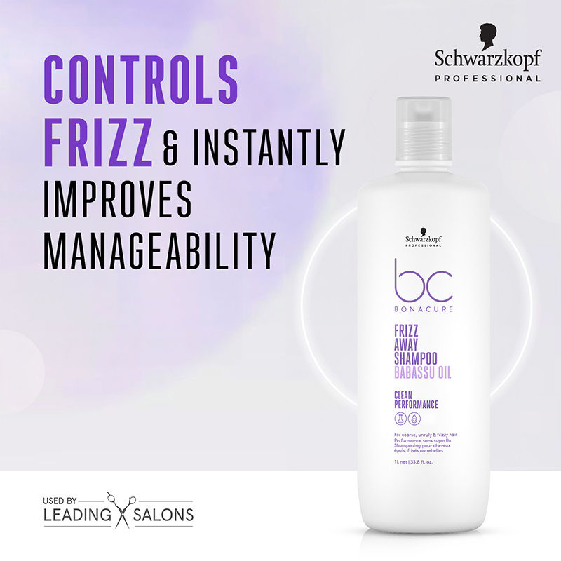 Schwarzkopf Professional Bonacure Frizz Away Shampoo, 1000ml Buy at Indicrest Image 2