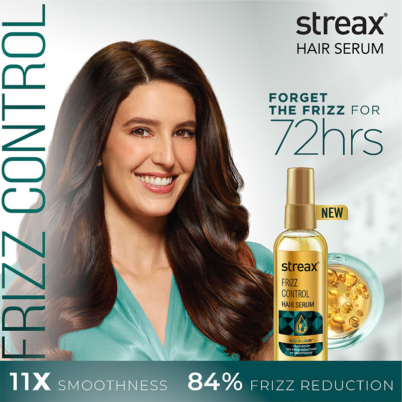 Streax Frizz Control Hair Serum For Dry & Frizzy Hair, 45ml Buy at Indicrest Image 2