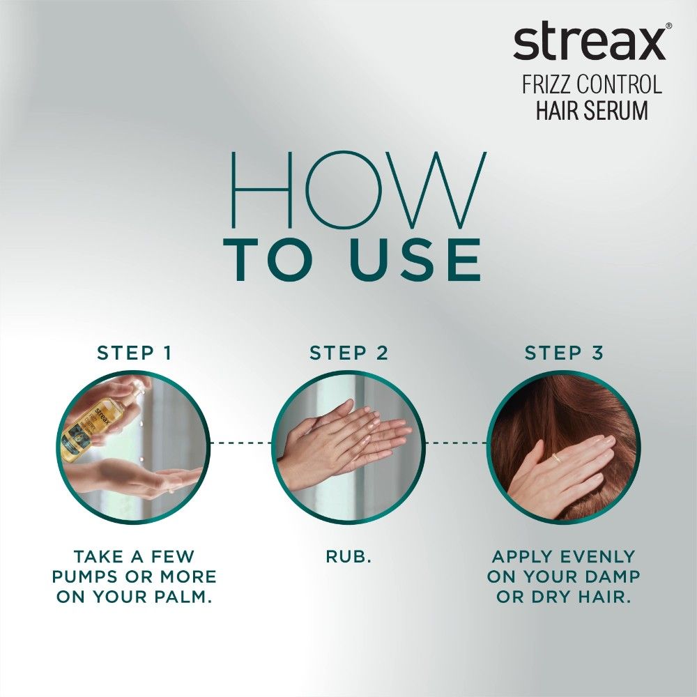 Streax Frizz Control Hair Serum For Dry & Frizzy Hair, 45ml Buy at Indicrest Image 5