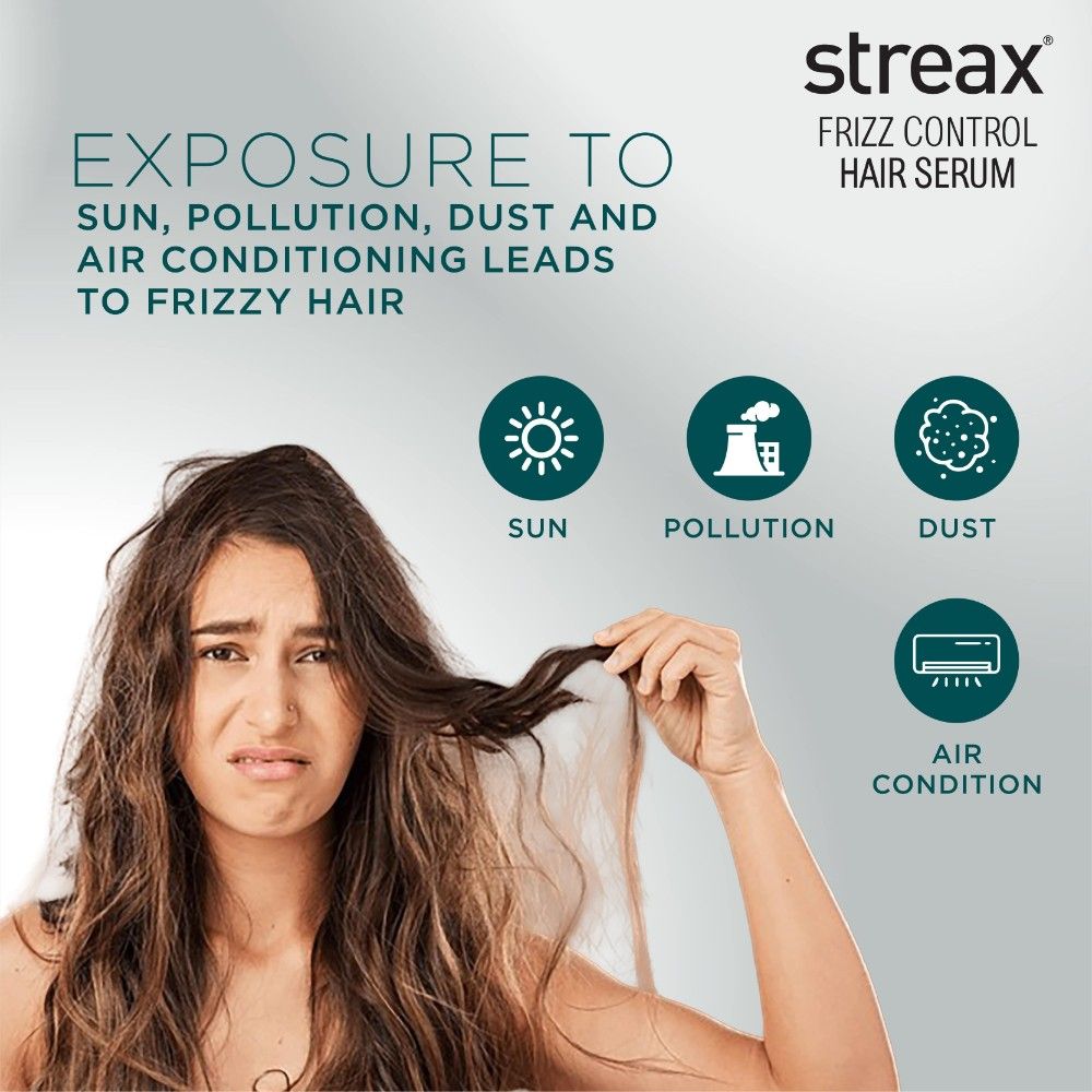 Streax Frizz Control Hair Serum For Dry & Frizzy Hair, 45ml Buy at Indicrest Image 7