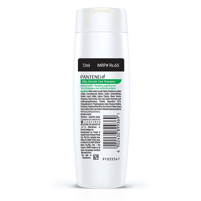 Pantene Advanced Hair Fall Solution Silky Smooth Care Shampoo, 75ml Buy at Indicrest Image 3