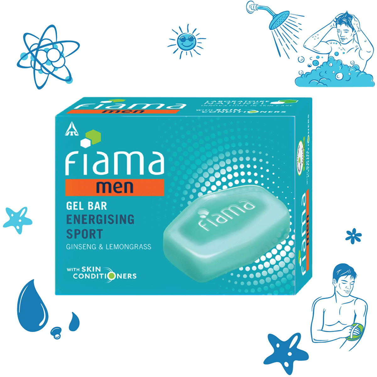 Fiama Men Energizing Sport Gel Bar, 125g Buy at Indicrest Image 5