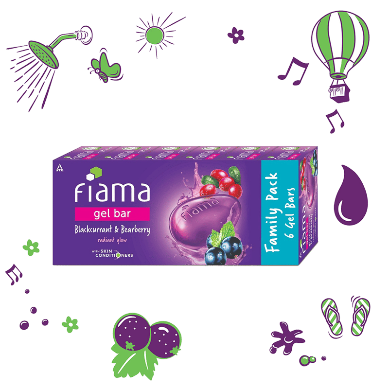 Fiama Blackcurrant & Bearberry Gel Bar for Radiant Glowing & Hydrating Skin (Pack of 6 Soaps), 750g Buy at Indicrest Image 9