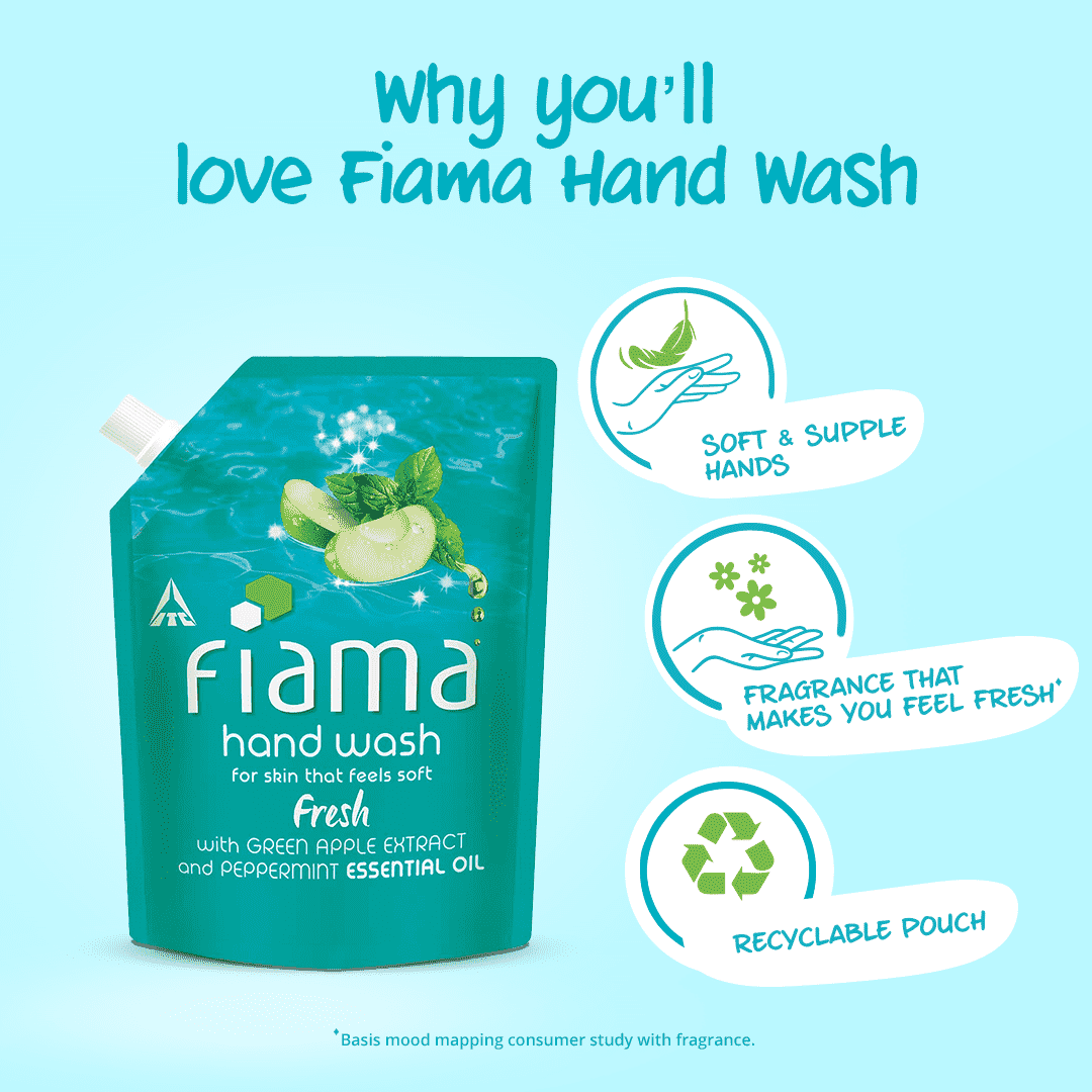Fiama Fresh Hand Wash Refill - Peppermint and Green Apple, 350ml Buy at Indicrest Image 5
