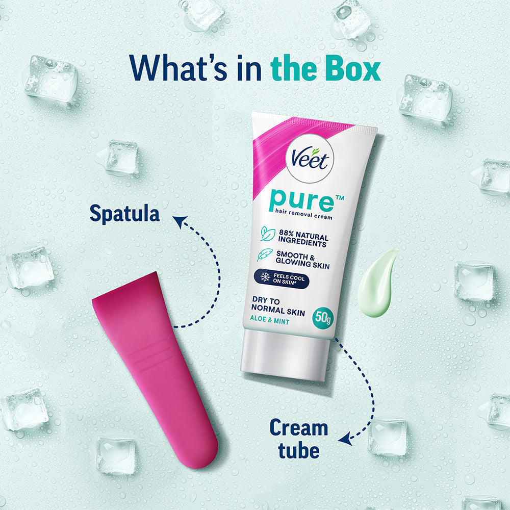 Veet Pure Hair Removal Cream For Women For Dry To Normal Skin, 50g Buy at Indicrest Image 14