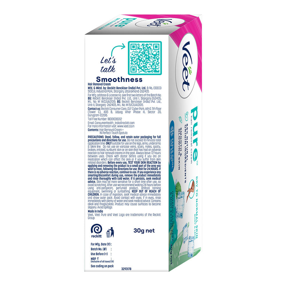 Veet Pure Hair Removal Cream For Women For Dry To Normal Skin, 30g Buy at Indicrest Image 7
