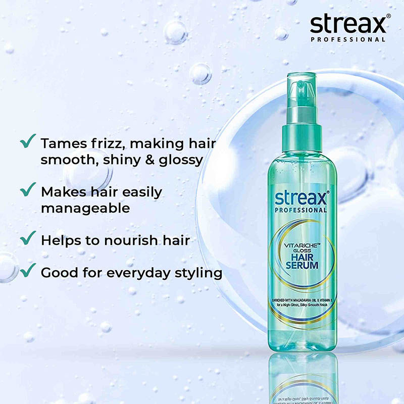 Streax Professional Vitariche Gloss Hair Serum, 75ml Buy at Indicrest Image 3