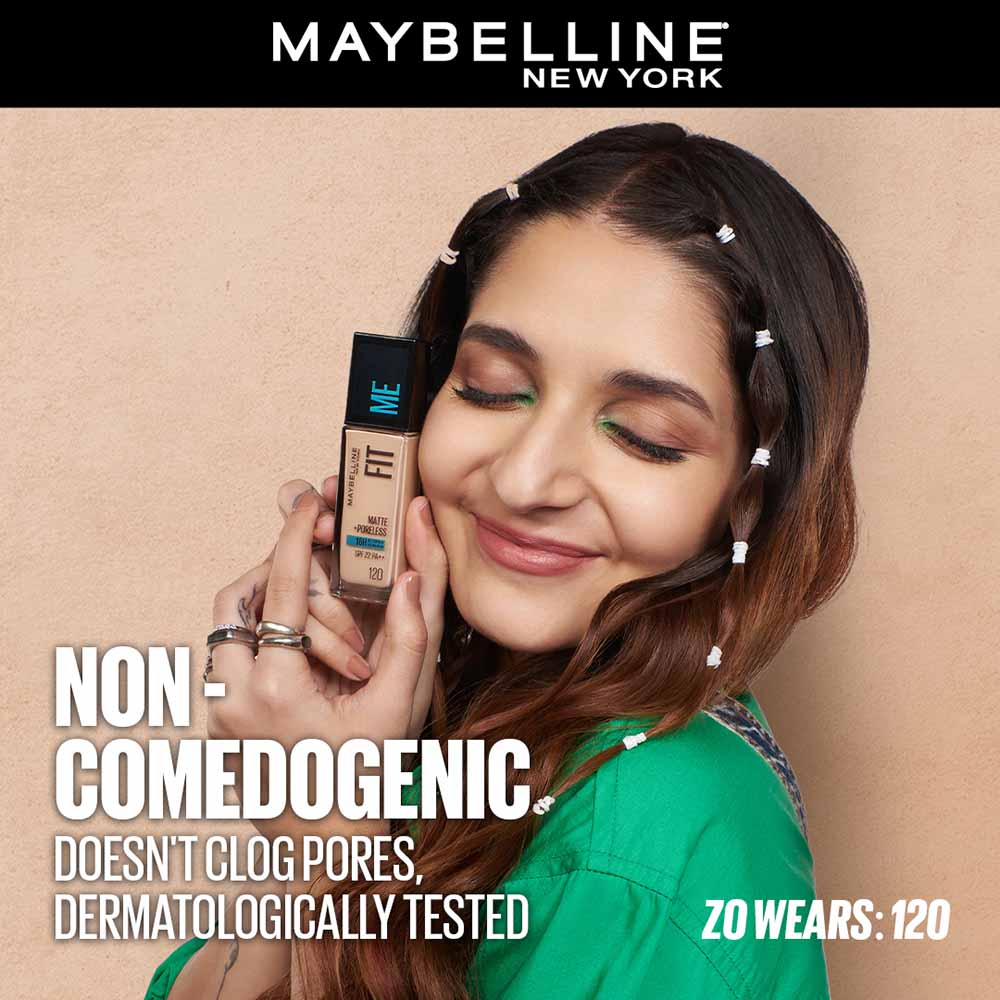 Maybelline New York Fit Me Matte + Poreless 16H Oil Control Foundation With SPF 22 PA ++ 128 Warm Nude, 18ml Buy at Indicrest Image 8