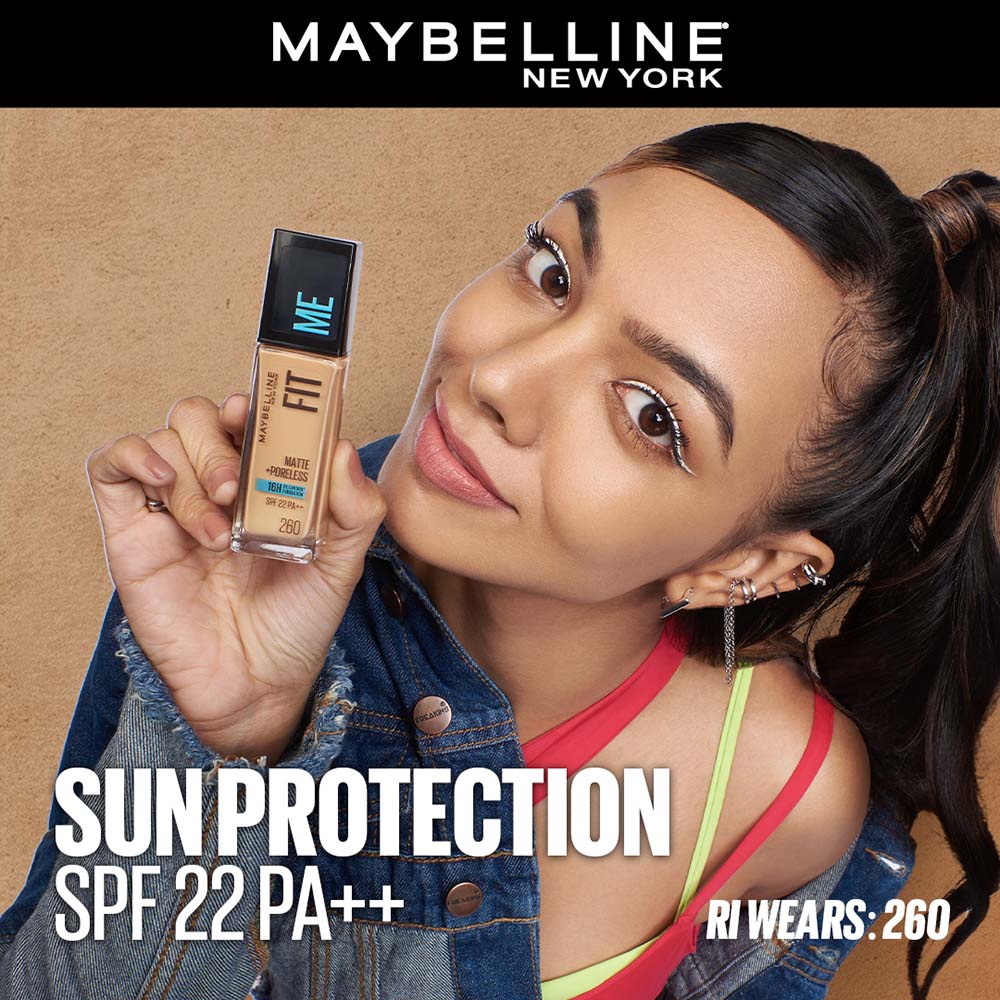 Maybelline New York Fit Me Matte + Poreless 16H Oil Control Foundation With SPF 22 PA ++ 128 Warm Nude, 18ml Buy at Indicrest Image 9