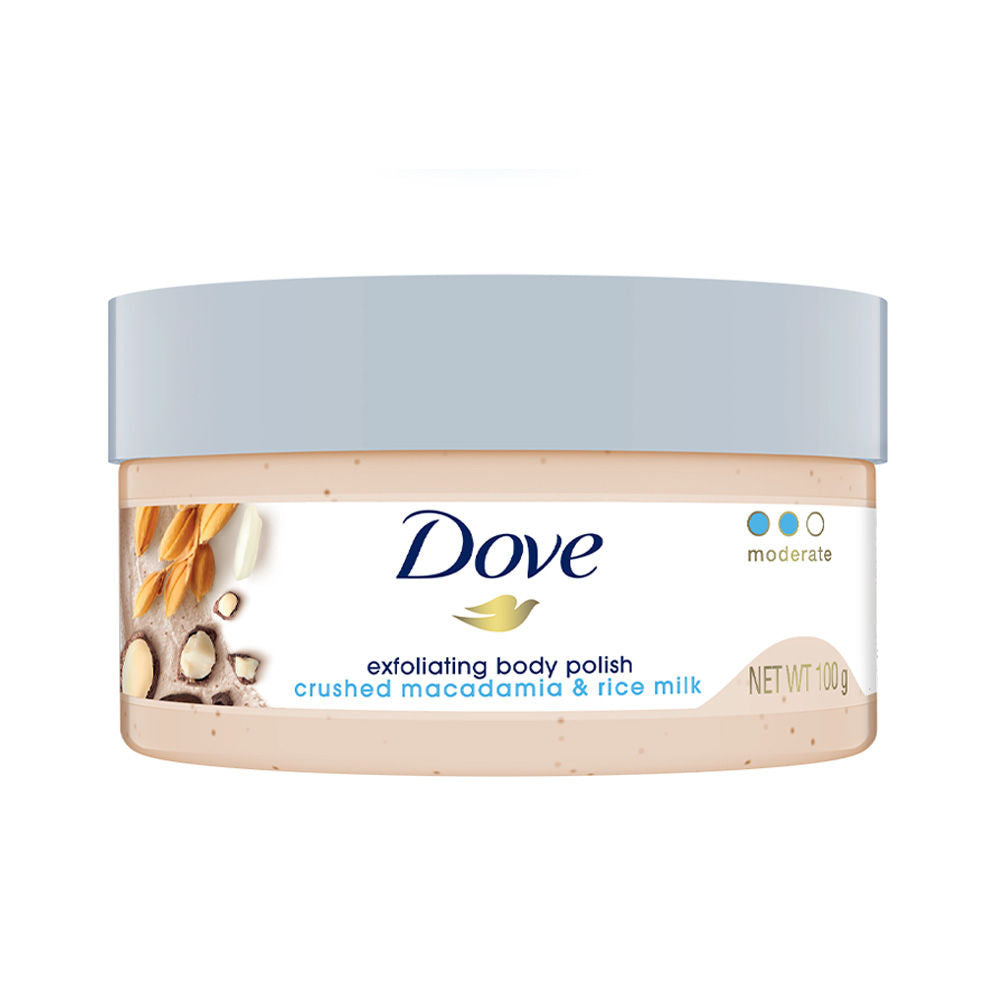 Dove Crushed Macadamia & Rice Milk Moderate Exfoliating Body Scrub, 100g Buy at Indicrest Image 8