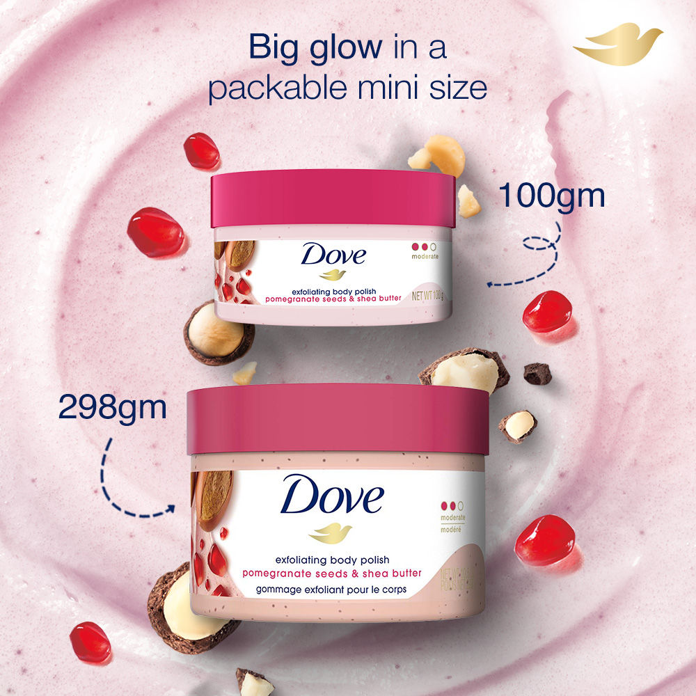 Dove Pomegranate Seeds & Shea Butter Exfoliating Body Scrub, 100g Buy at Indicrest Image 5