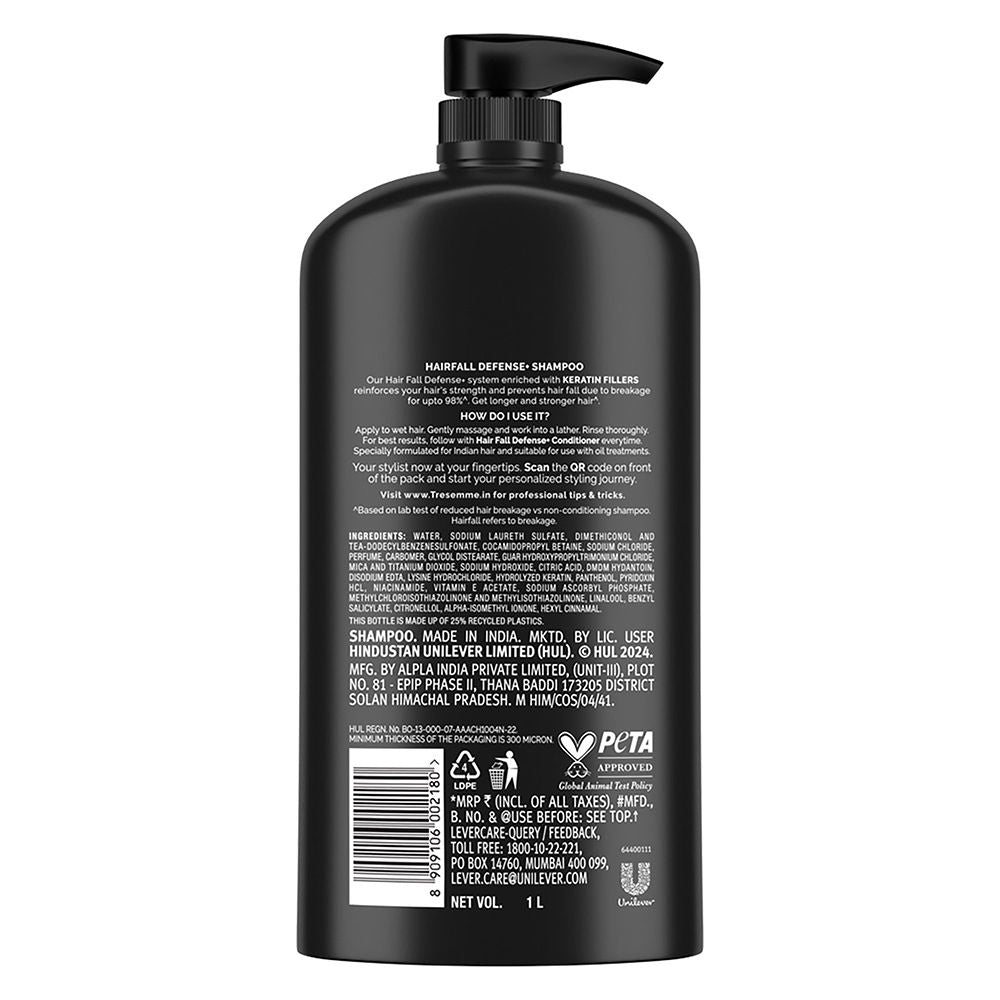TRESemme Hair Fall Defence Shampoo for Strong Hair with Keratin Protein Nourishes Dry Hair & Frizz, 1000ml Buy at Indicrest Image 10