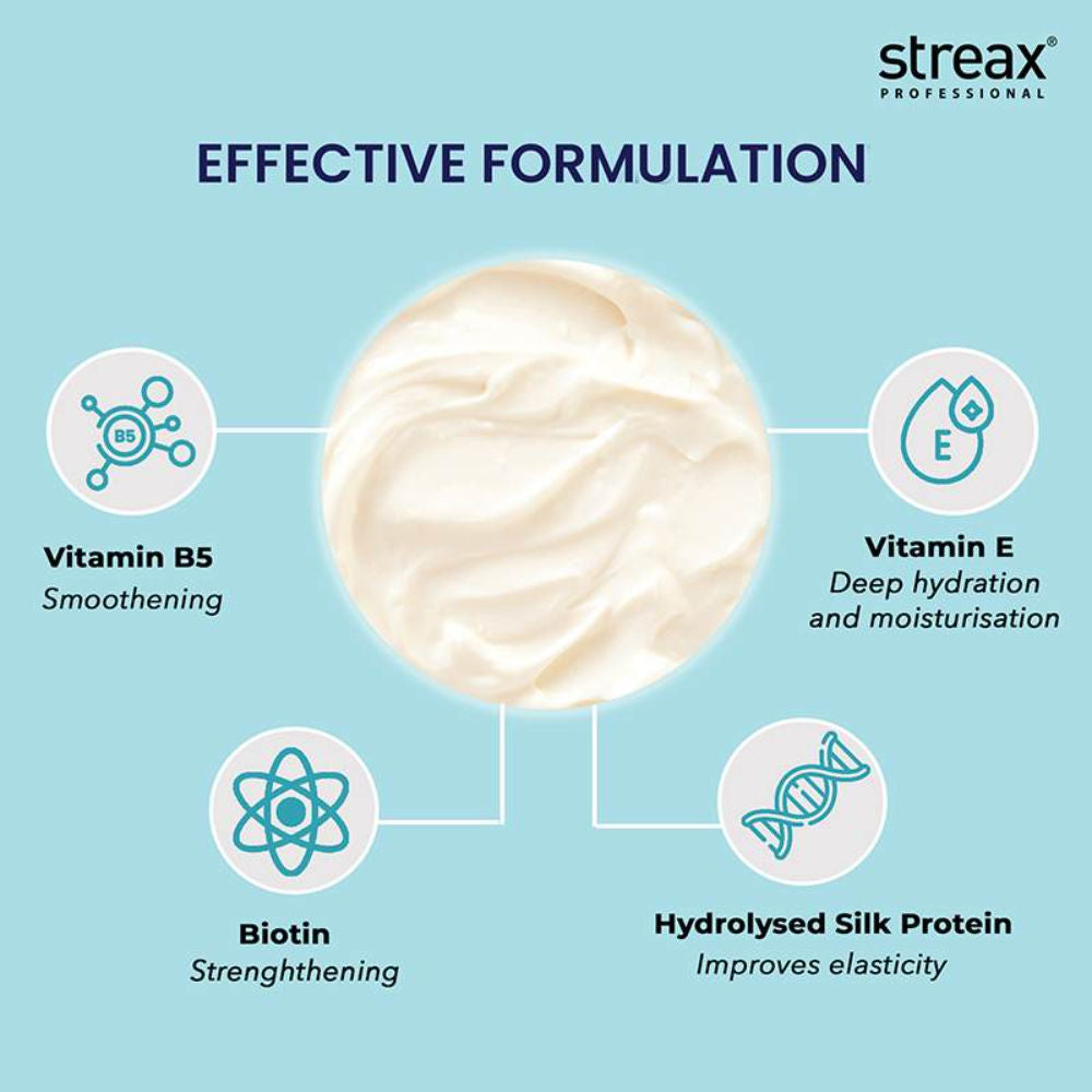 Streax Professional Vitariche Care Smooth & Shine Hair Masque For Frizzy & Dry hair, 500g Buy at Indicrest Image 3