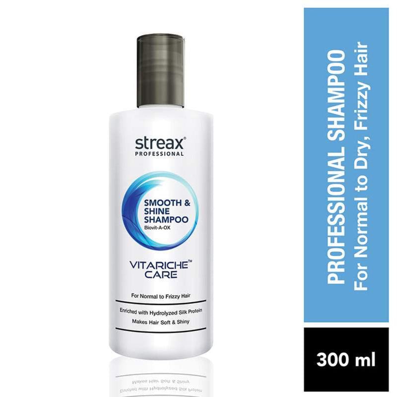 Streax Professional Vitariche Care Smooth & Shine Shampoo For Normal to Dry Hair, 300ml Buy at Indicrest