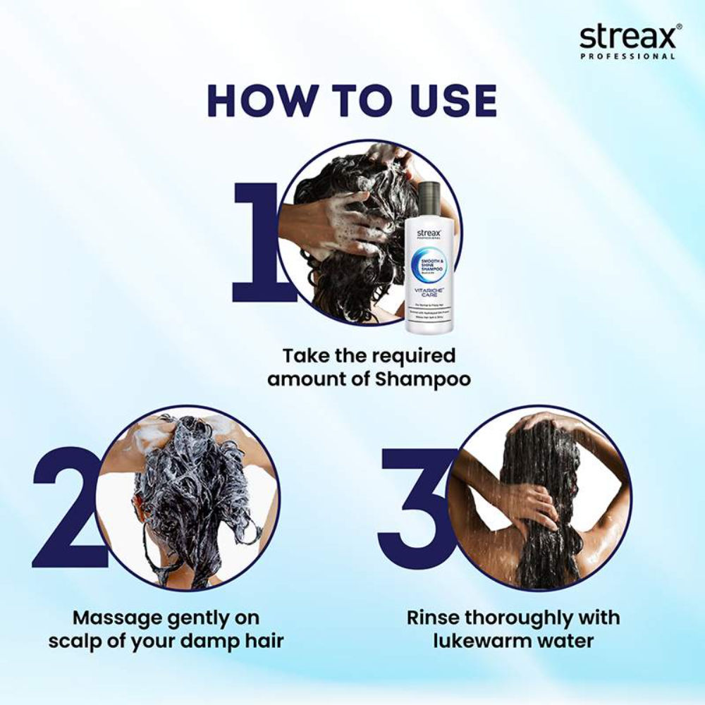 Streax Professional Vitariche Care Smooth & Shine For Normal to Dry Hair, 1500ml Buy at Indicrest Image 5