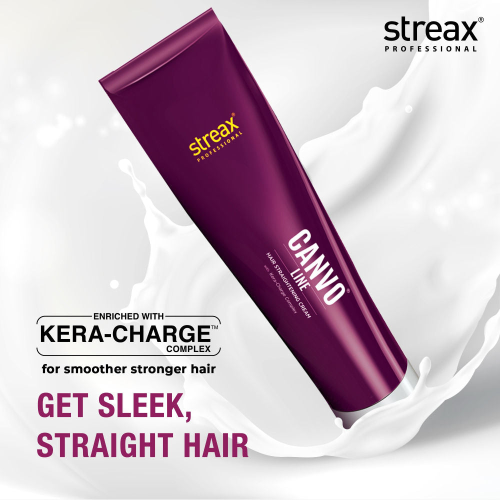 Streax Professional Canvoline Hair Straightening Cream For Curly & Frizzy Hair Mild, 500g Buy at Indicrest Image 4