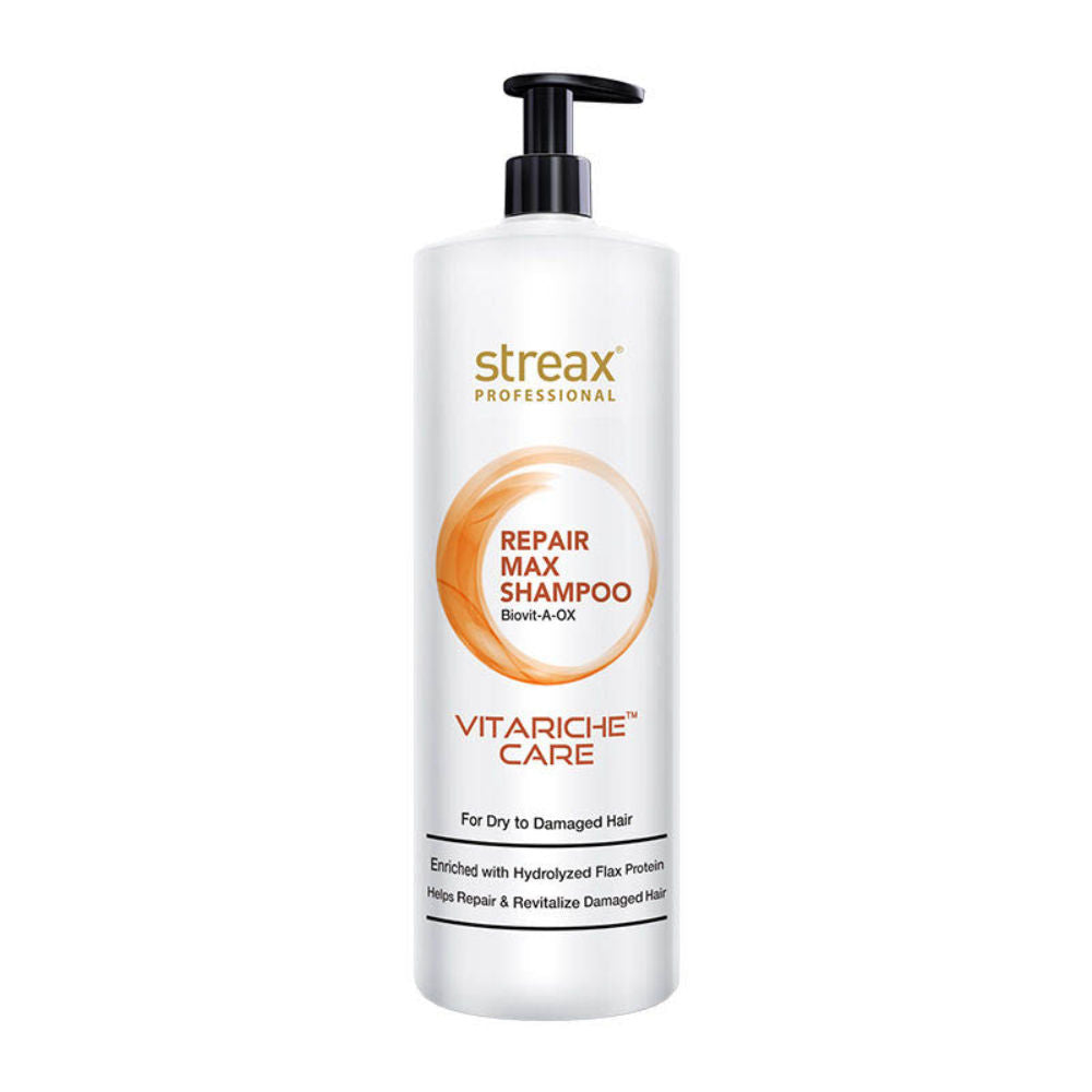 Streax Professional Vitariche Care Repair Max Shampoo For Dry, Damaged Hair, 1500ml Buy at Indicrest Image 10