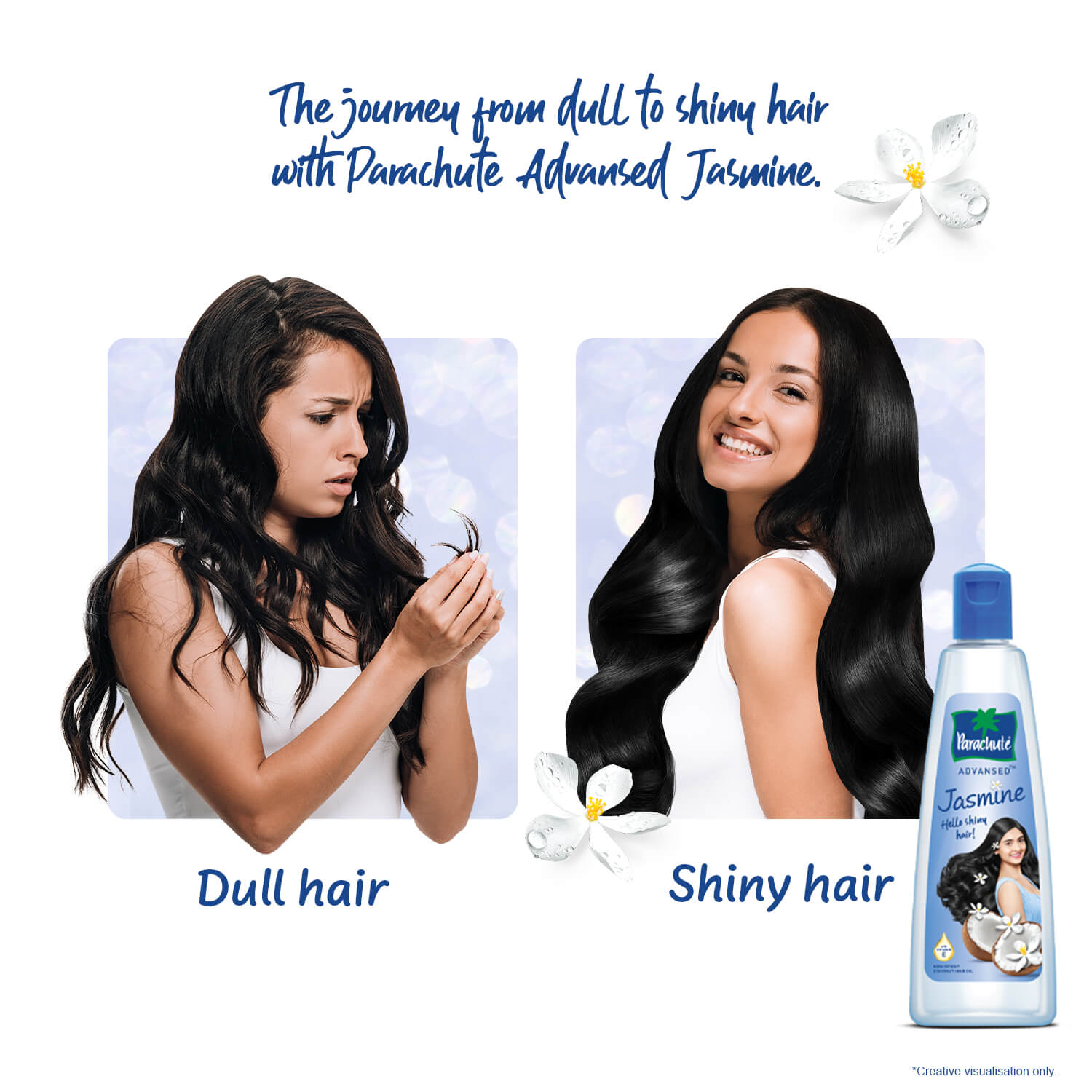 Parachute Advansed Jasmine Coconut Hair Oil, Vitamin E for Healthy Shiny Hair, Non-sticky, 500ml Buy at Indicrest Image 6