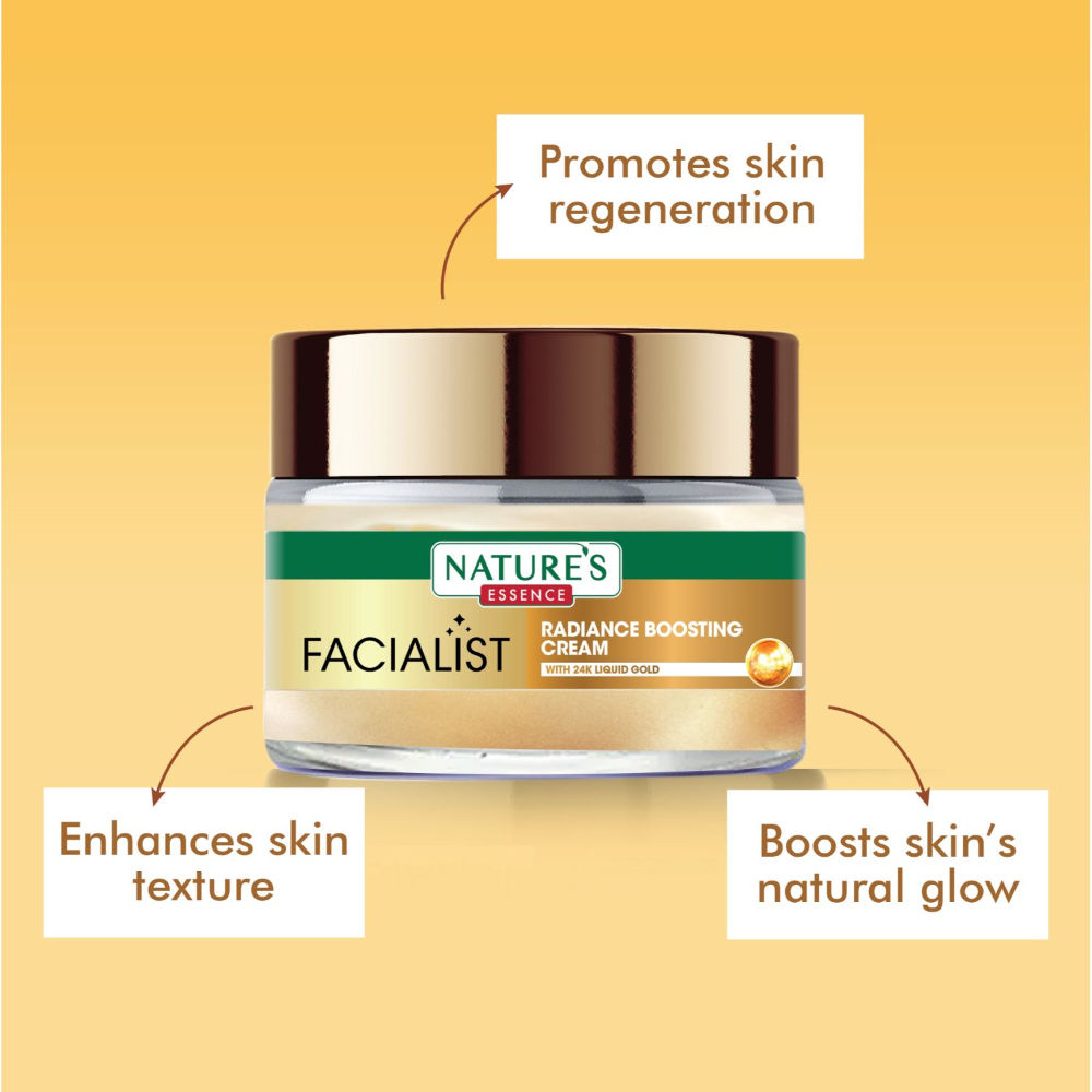 Nature's Essence Facialist Radiance Boosting Cream with 24K Liquid Gold, 45g Buy at Indicrest Image 3