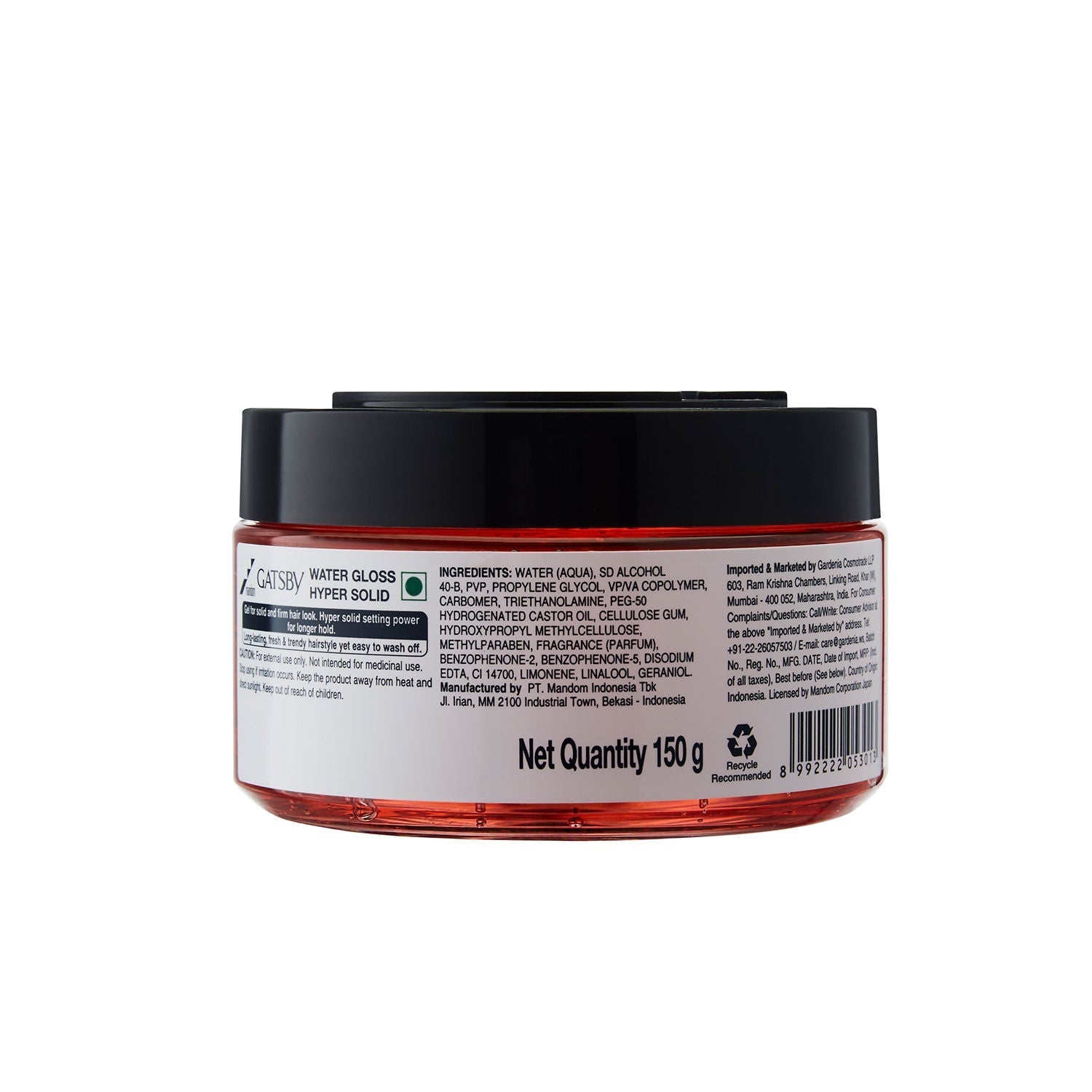 Gatsby Japan's No. 1 Water Gloss - Hyper Solid, 150g Buy at Indicrest Image 2