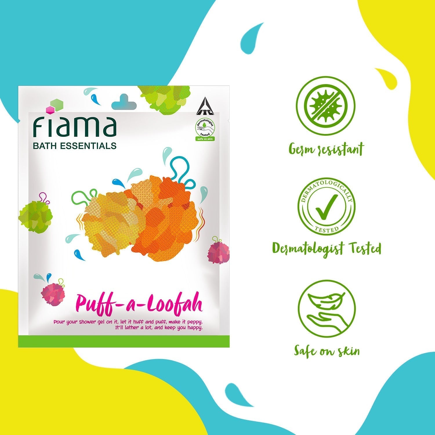Fiama Bath Essentials Puff-a-Loofah (Color May Very) Buy at Indicrest Image 6