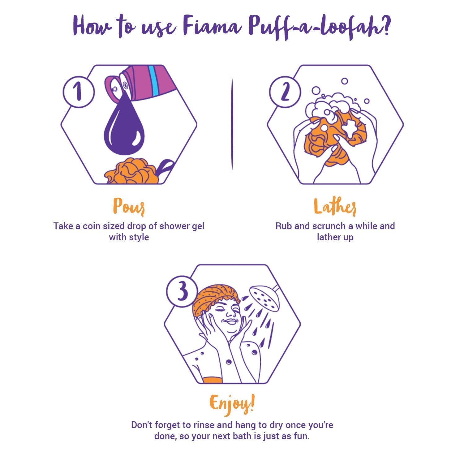 Fiama Bath Essentials Puff-a-Loofah (Color May Very) Buy at Indicrest Image 7