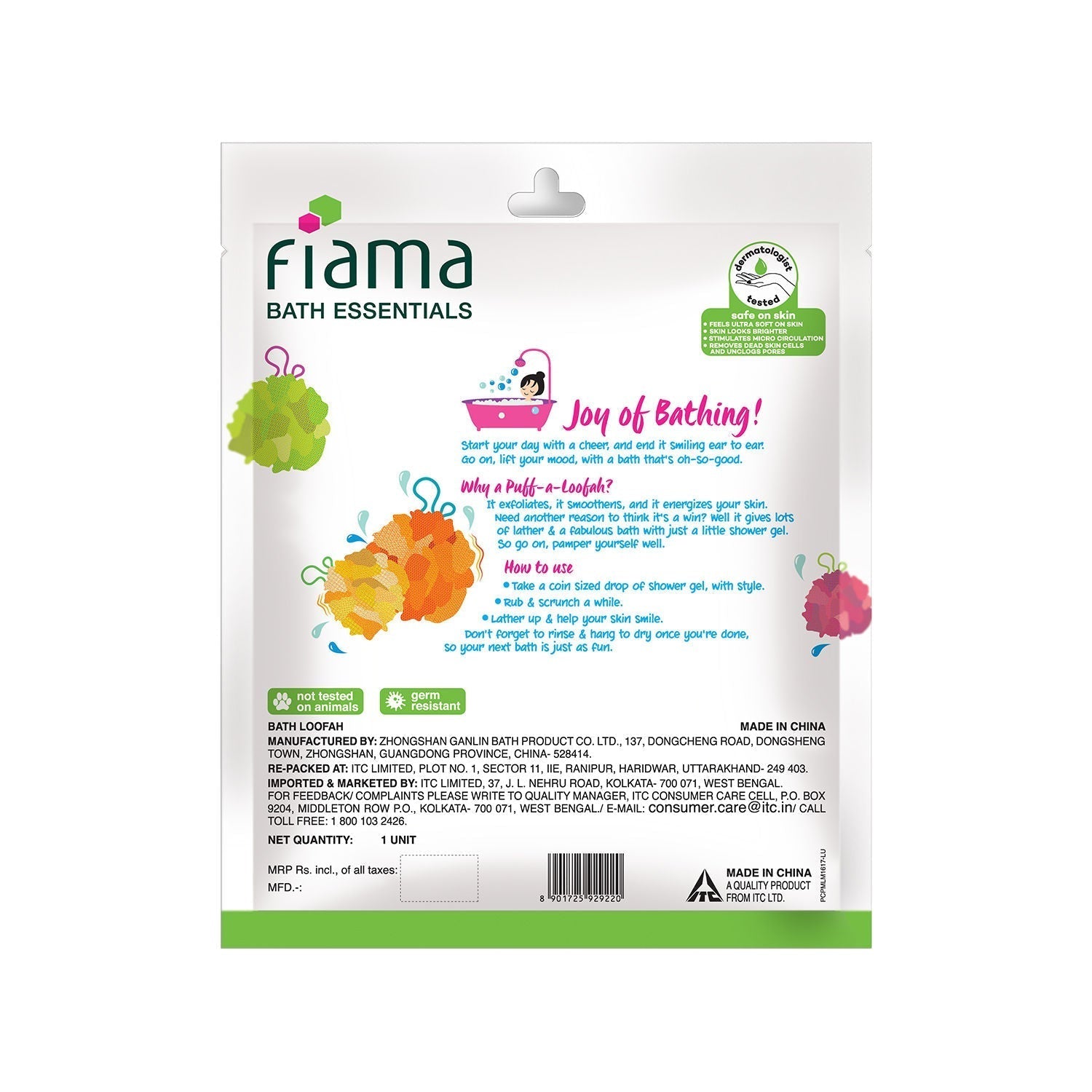Fiama Bath Essentials Puff-a-Loofah (Color May Very) Buy at Indicrest Image 8