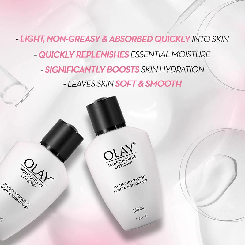 Olay Moisturising Lotion, Light Weight & Non Greasy With Coconut & Castor Seed Oil, 150ml Buy at Indicrest Image 4