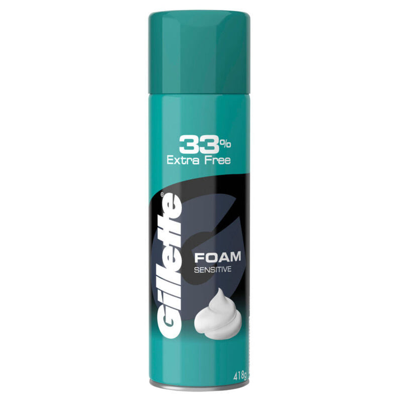 Gillette Classic Sensitive Shave Foam 33% Extra, 418g Buy at Indicrest