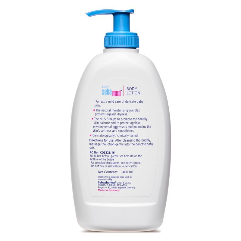 Sebamed Baby Body Lotion, PH 5.5, Camomile & Allantoin, Dermatalogically Tested, Sensitive Skin, 400ml Buy at Indicrest Image 4