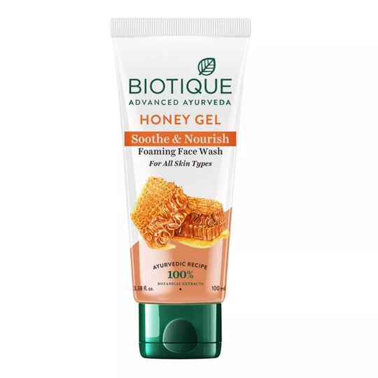 Biotique Honey Gel Soothe & Nr Face Wash 100ml - Indicrest Buy at Indicrest