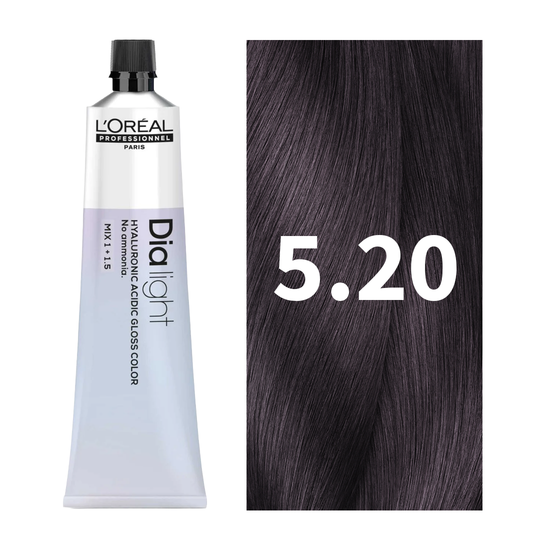 L'Oreal Professionnel Paris Dia Light 5.20 - Intense Iridiscent Light Brown Hair Color, 50ml Buy at Indicrest