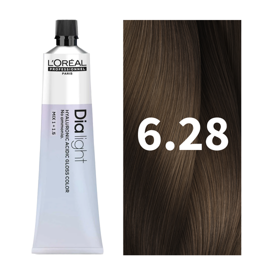 L'Oreal Professionnel Paris Dia Light 6.28 - Dark Blonde with Violet Mocha Hair Color, 50ml Buy at Indicrest