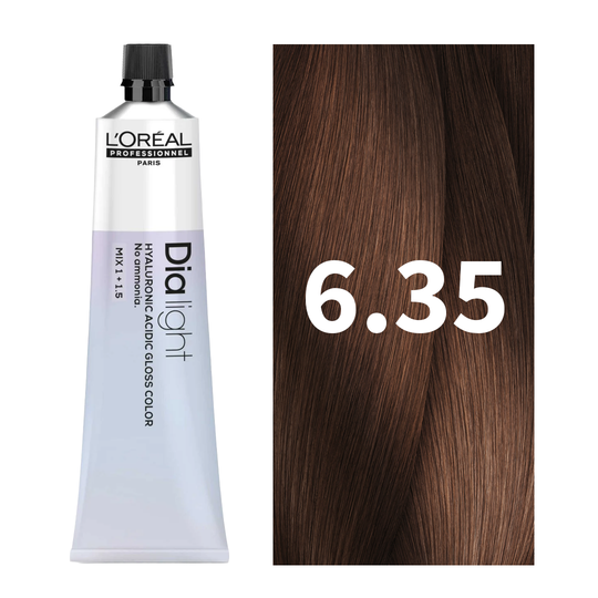 L'Oreal Professionnel Paris Dia Light 6.35 - Warm Dark Blonde Hair Color, 50ml Buy at Indicrest